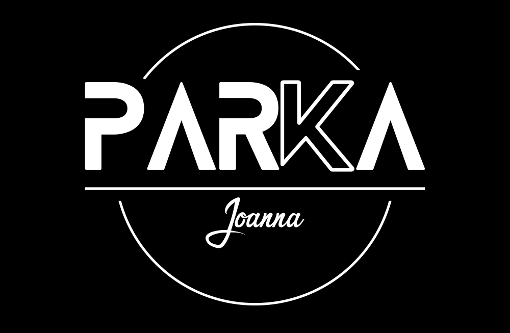 white logo black background